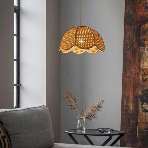 Chinese Style Pendant Light Handmake Bamboo Pendant Lamps for Dining Room Living Room Decor Restaurant Loft Luminaire Hanglamp