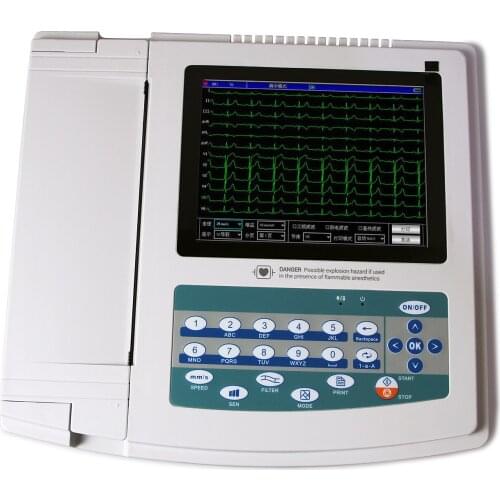 CONTEC chinese medical equipment ECG1200G echocardiography portable ecg monitor 12 lead ecg machine electrocardiograph