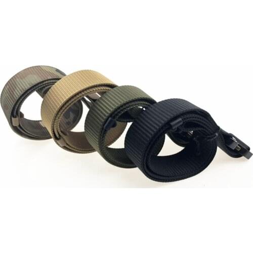 Mens Military Classic Tactical Belt High Elastic Metal Hook Outdoor Training High Quality New Nylon Soldier Belts