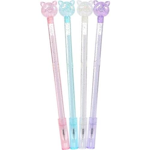 1pcs Pig Cute Pens 0.5mm Kawaii Stationery Cartoon Gel Pens Novelty Gel Pen Black Writing Pen Stationery Kawaii School Supplies