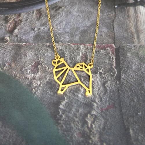 Samoyed Dog Necklace Origami Samoyed pendant Jewelry Dog breeds Pet jewelry Pet Lover Birthday gifts Gift for dog