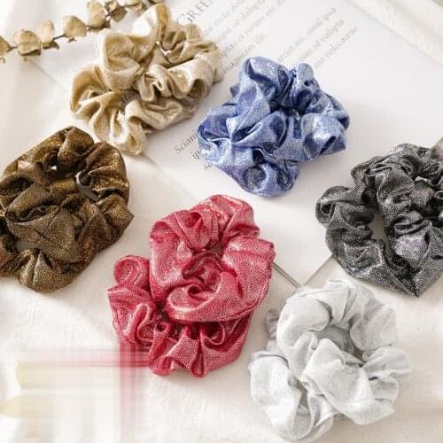 Spring 2020 new PU leather small intestine circle wholesale simple large intestine circle jewelry hair circle