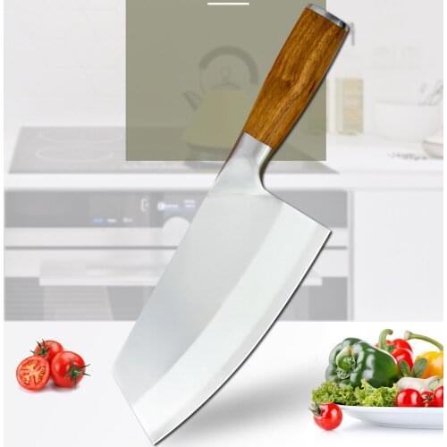 XYj Professional 8 inch Stainless Steel Colorwood Handle High Quality Chinese Kitchen Knife Chef Knife Sharp Blade Slicer Knife
