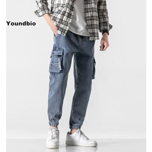 Мужские джинсы карго Youndbio China At AliExpress