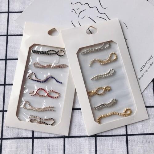 DIY jewelry accessories wholesale nail art diamond jewelry chain metal chain six-frame mixed nail art decoration