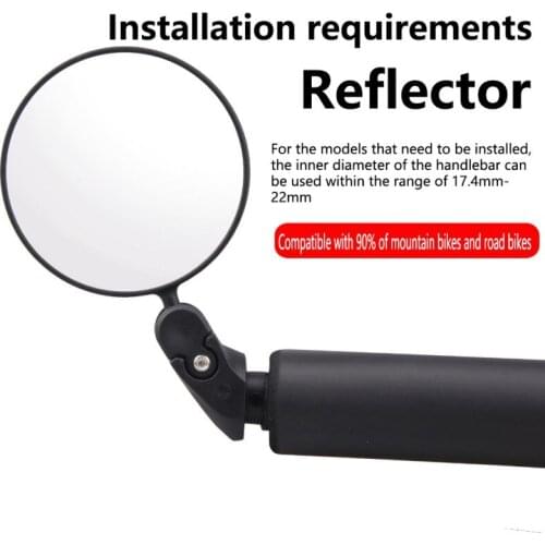 MTB Road Bicycle Rear Mirror Bike Handlebar End Mirrors Cycling Back Review Flexible Rearview Mirrors