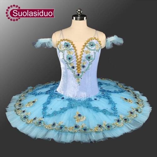 Blue Bird Ballet Tutus Women Professional Tutu For Girls Ballet Stage Pancake Tutu Swan Lake Ballet Costumes SD0003