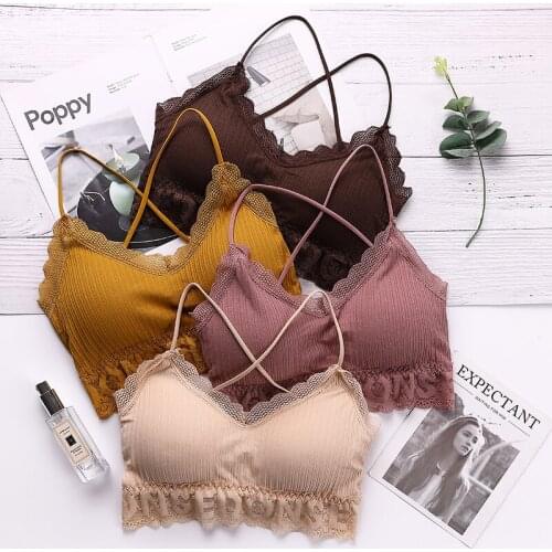 Maidy Womens Sports Bra Sexy Lace Bralette Bra Girl Clothes Backless Brassiere Underwear Female Lingerie Bras