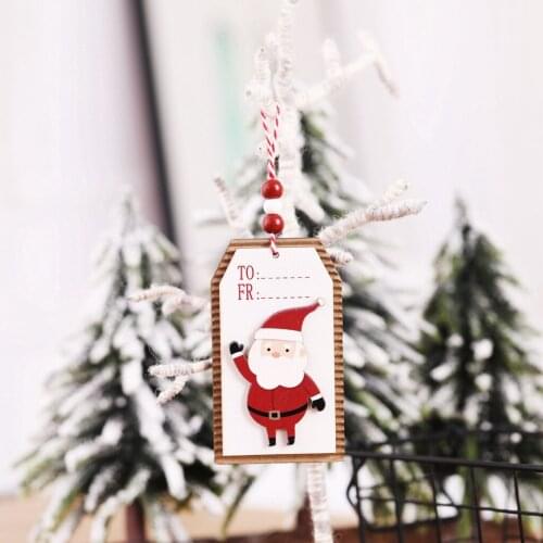 1Pc Wood Reminder Board Christmas Tree Ornament Natural Wood Hanging Pendants Gifts Christmas Planner Arts Crafts Gifts