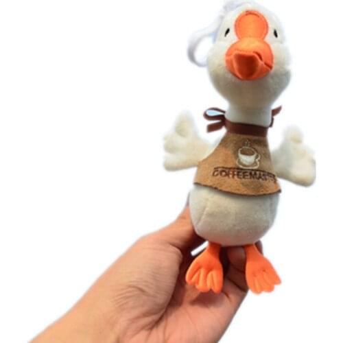 15cm Cute web celebrity big white goose pendant stuffed animal miniature duck doll bag pendant doll