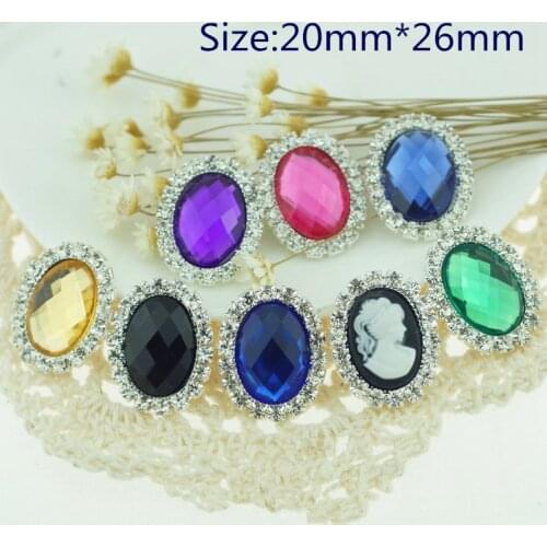 162169 , 8 size can choose 20mm*26mm Oval Alloy Acrylic Beads costume jewelry accessories material, DIY handmade