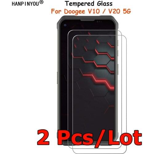 2 Pcs/Lot For Doogee V10 5G 6.39" Tempered Glass Screen Protector Explosion-proof Protective Film Toughened Guard