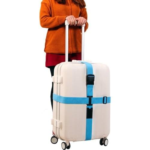 2020 Adjustable Travel Trolley Suitcase Luggage Straps Trolley Personalized Safe Cross Packing Belt Parts Items Accessories