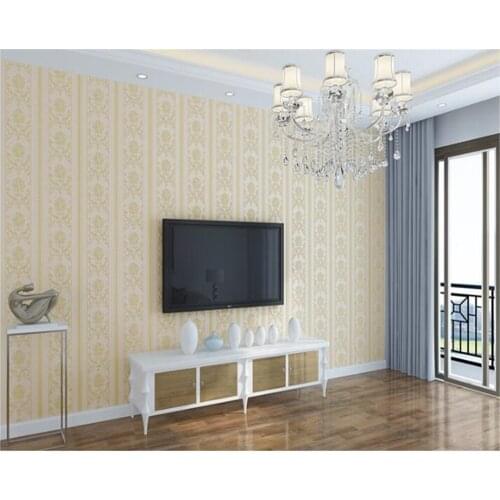 Beibehang European striped wallpaper 4D three-dimensional relief fine pressure nonwoven papel de parede 3d wallpaper tapety