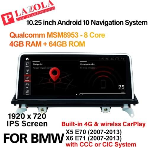 Android 10 Car Multimedia GPS Player For BMW X5 E70 X6 E71 2007-2013 CCC CIC System CarPlay Navigation AutoRadio IPS Car Radio