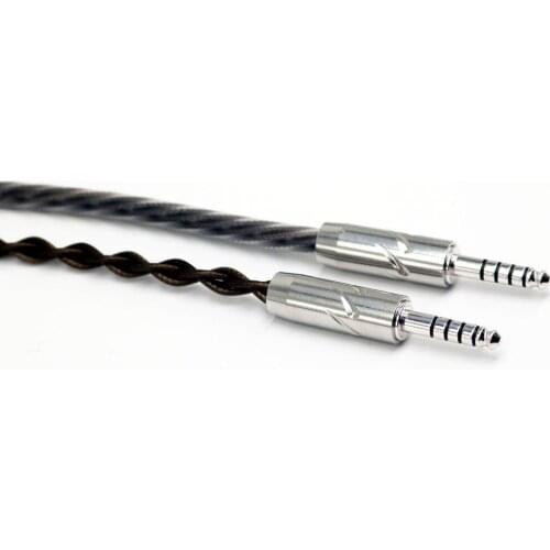 DIY HIFI Single Crystal Copper 4.4mm Balanced Male to 4.4mm Balanced Male Audio Adapter Cable 4.4 Male to Male Adapter