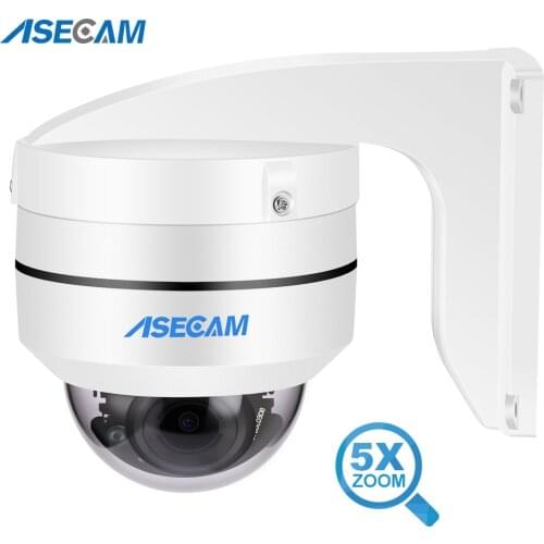 Hikvision Compatible 5MP PTZ IP Camera Outdoor Mini Dome Onvif PoE IR Auto Zoom CCTV Audio SD Card Slot Security Camera