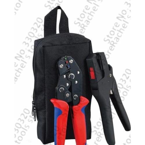 Combination hand cable crimp tool set for crimping insulated terminals and stripping wire