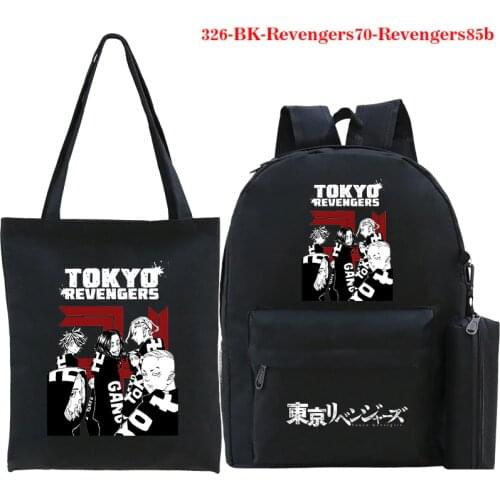 Tokyo revengers Backpack Large Capacity Bag Sets anime Student School Bag Boys/Girls Bags Kids 2-piece set Print Backpacks