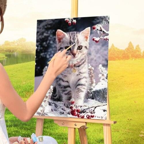 Cat Animal Paint By Numbers Complete Kit Oil Paints 50*70 Boards By Numbers Wall Paintings For Children Wall Art For Handiwork