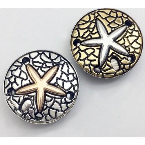 MF6536 starfish Beach Metal Snap button fit 18mm 20mm snaps Jewelry