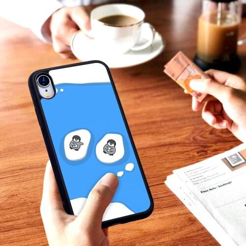 Cute Penguin For iPhone 11 For iPhone XR For iPhone 8P Funda Soft Border TPU Cover Protective Funda For iPhone Coque Accessories