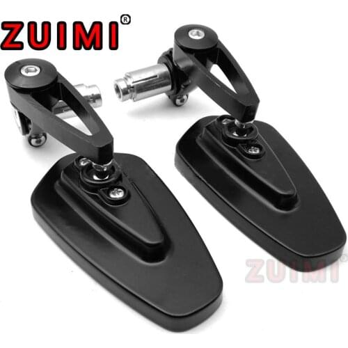 Motorcycle Rearview Mirror, Universal 7/8" 22mm Handle, Modified, 4-color Side Mirror Cnc Aluminum Belt Anti-glare Mirror