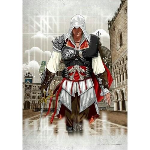 5D DIY Diamond Painting Assassins Creed Cross Stitch Kits Full Drill Embroidery Game Poster Mosaic Art Rhinestone Home Decor