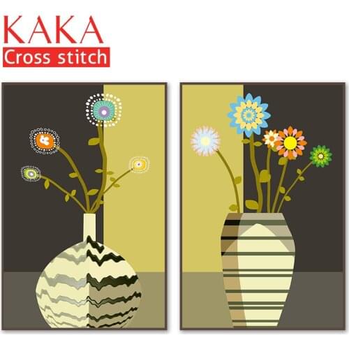 Cross stitch kits,Embroidery needlework sets with printed pattern,11CT-canvas for Home Decor Painting,Flowers Full NCKF083