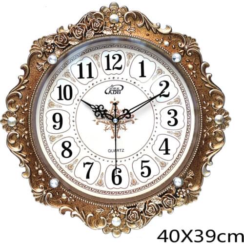 European style wall clock living room creative personality watch clock fashion atmosphere modern home clock mute peacock clock