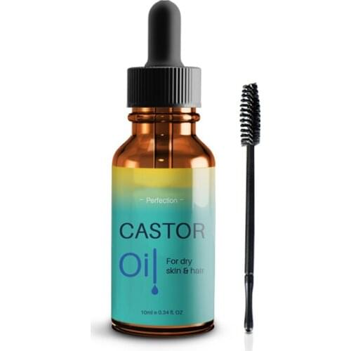 Pure Castor Oil Hair Essential Oil Eyelashes Eyebrow Growth Prevent Skin Aging Castor Organic Serum Hair Fast Growth Liquid