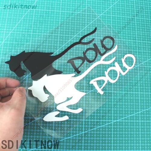 New Horse Running Cool Sports Sticker Racing Window Door Body Decal Car Styling For Volkswagen POLO 6r 9n sedan 2018 accessories