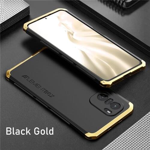 Shockproof Metal Armor Phone Case For Xiaomi Poco F3 Case Aluminum Frame Matte PC Full Cover Funda For Xiaomi POCO F3 Case Coque