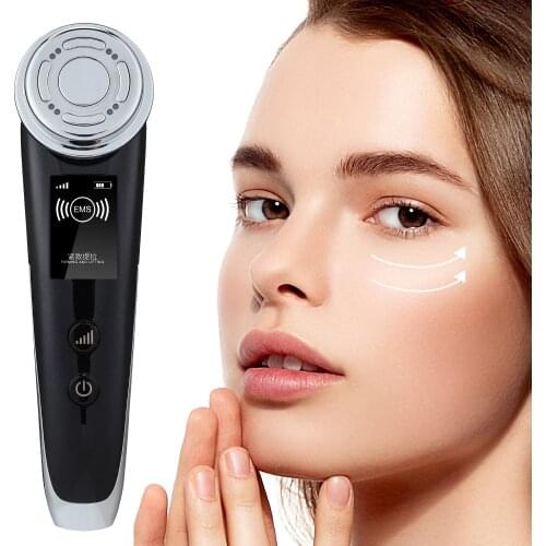 RF EMS Micro Current Lifting Device 4 Modes Vibration LED Face Skin Rejuvenation Wrinkle Remover Anti-Aging Facial Beauty Device