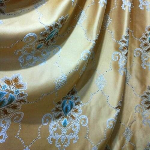 Luxury European Style New Drapery curtain Material curtains luxury barpque Euro Flower curtains Finished curtains