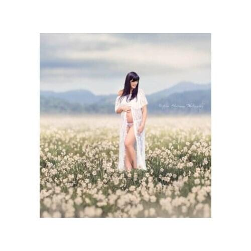 RoyalStyle Maternity Dress for Photo Shoot Dress Maternity Gown SPLIT FRONT Maternity Lace Gown Sexy Maternity Photography Props