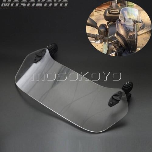 Universal Add On Adjustable Touring Screen Variable Windscreen Spoiler Blade Windshield Extension for Yamaha XJ6 FZ-09 FZ1 MT09