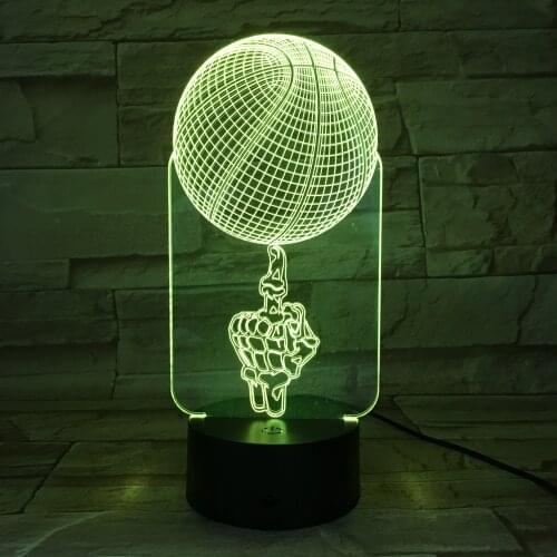 USB 3D Night Light Led Nightlight Basketball Plug In Bluetooth Base 16 Color Lamp Desk Child Gift Decoration Home Hotel Club Bar