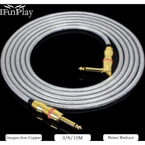 High Quality KGR Electric Guitar Wire Cable Oxygen-free Copper Line Electric Box Drums Fever Fidelity Noise Reduce Transparent