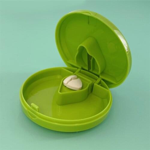 1pc Pill Tablet Pill Cutter Divider PP Material Portable Organizer For Medicine Splitter Hold Storage Box