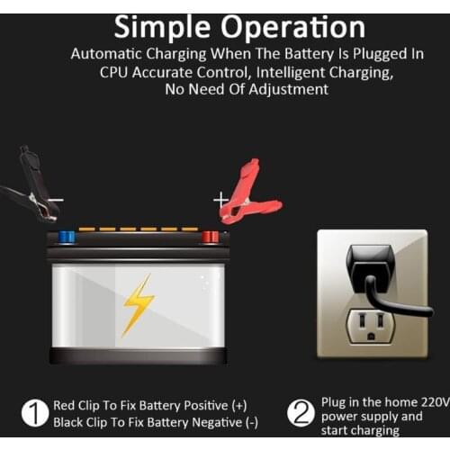 12V 6A LCD Repair Battery Charger Lead-Acid Power Storage Chargers For Car Motorcycle QW