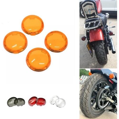 2x Motorcycle Turn Signal Light Replacement Lens for Harly Road King XL883 Softail Dyna Street Bob Custom Indicator Cover Lens