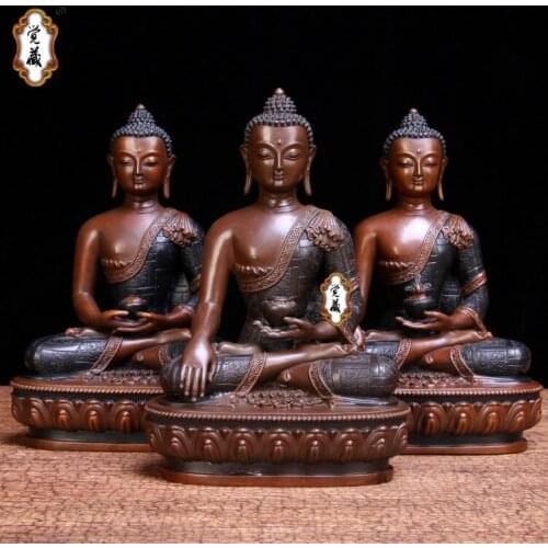 3PCS #TOP GOOD FIGURE OF BUDDHA HOME TALISMAN PROTECTION # TIBETAN TANTRA BUDDHISM PHRA SOMPO SAMBO BUDDHA BRASS STATUE