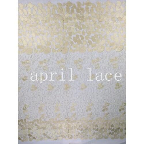 5yards /lot mx302 # light gold floral best quality embroidery tulle mesh lace fabric for sawing wedding dress