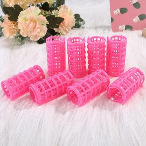 8Pcs Hair Curler Hair Rollers Hair Curling Roller Self Grip Hair Roller Easy to Use DIY Plastic DIY Styling Tools for Female