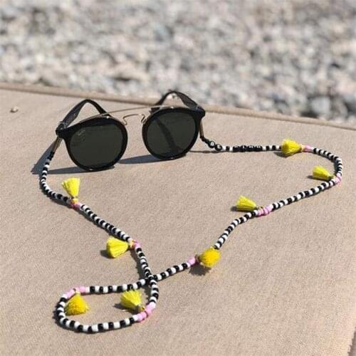 Fashion Women Tassel Eyeglass Eyewears Sunglasses Reading Glasses Chain Cord Holder Boho neck strap Rope Jewelry