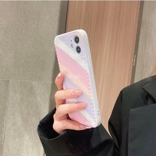 Pretty Pink Rainbow Case for OPPO Realme XT K5 X2 F17 pro A93 Reno5 3 6 4F 4 Lite R17 R11S R11 K1 A32 A53 A33 2020 F9 PRO A73 5G