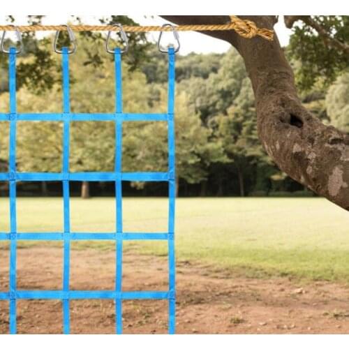 Children Climbing Nets Rainbow Ribbon Net Physical Training Child Playground Swing Hanging Step Ladder