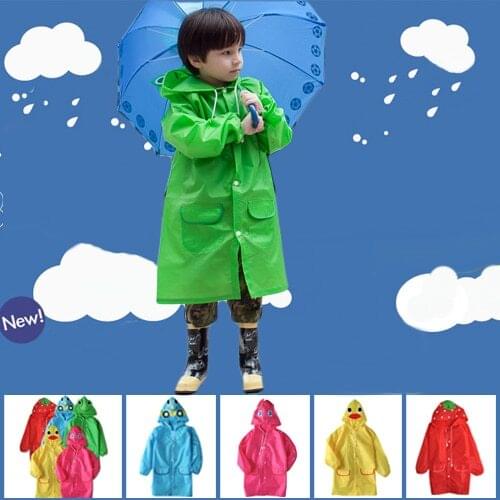 Cartoon Stylish Raincoat for Children Waterproof Student Rainwear Animal-shaped Raincoat Kids Unisex Rainsuit boys girls poncho