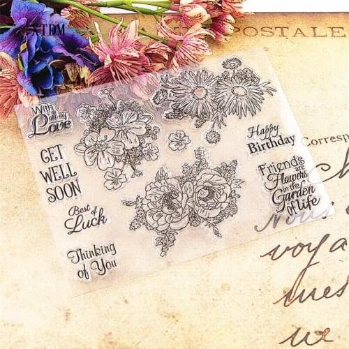 Hot selling bouquet transparent clear stamp / silicone seal roller stamp DIY scrapbook album / card production